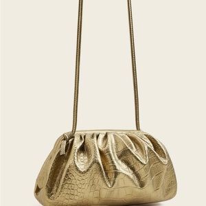 Ruched clutch bag